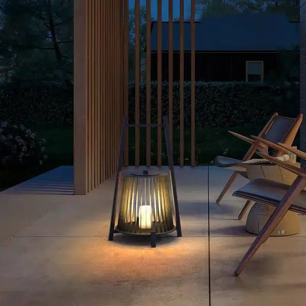 Industrial Outdoor Candle Lantern Stainless Steel LED Patio Landscape Light - Image 6