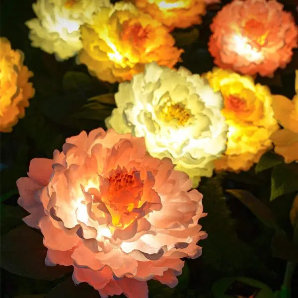Modern Simulation Peony Flower Decoration Waterproof Solar Outdoor LED Garden Ground Light - Image 17