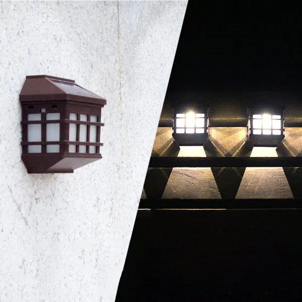 Courtyard Waterproof Window Pane LED Solar Wall Sconce Lamp Outdoor Light - Image 15