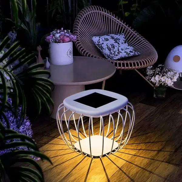 Solar Creative Minimalist PE Cage Decoration LED Outdoor Landscape Light - Image 2