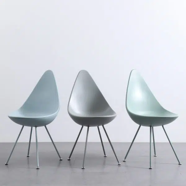 Contemporary Creative Water Drop Shape Plastic Dining Chair Backrest For Dining Room - Image 12