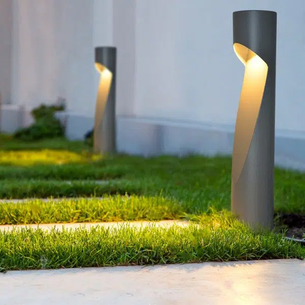 Minimalist Creative Column Geometric Hollow LED Outdoor Waterproof Lawn Landscape Light - Image 3