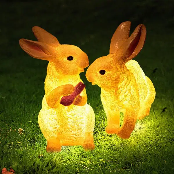 Contemporary Creative Solar Animal Rabbit Squirrel Resin Fiberglass LED Outdoor Landscape Light For Garden - Image 21