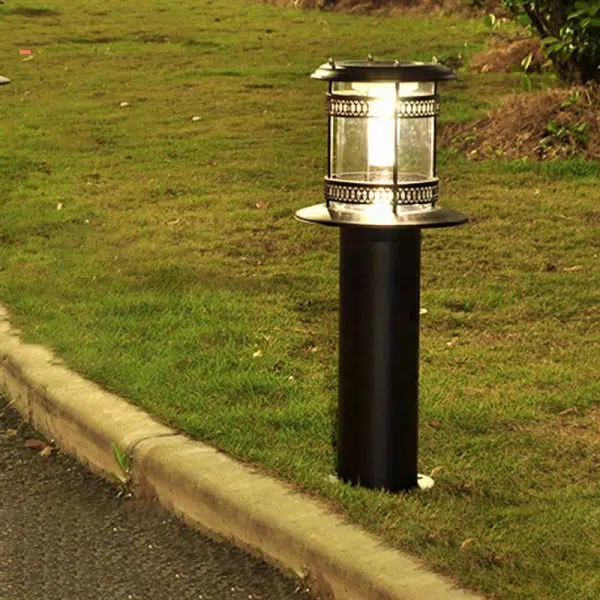 Solar Waterproof Cylindrical Stainless Steel Acrylic LED Lawn Outdoor Landscape Light - Image 12