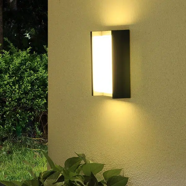 Minimalist Outdoor Square PC LED Patio Waterproof Wall Sconce Lamp - Image 3