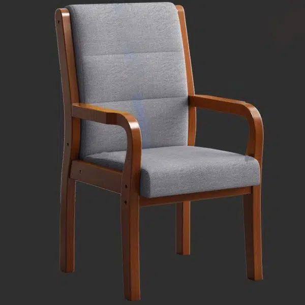 Modern Luxury Rectangular Wood Fabric Leather Chair Backrest Armrest For Living Room - Image 16