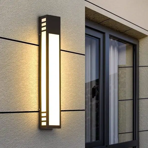 Contemporary Simplicity Stainless Steel Acrylic Column LED Waterproof Wall Sconce Lamp For Outdoor Patio - Image 9