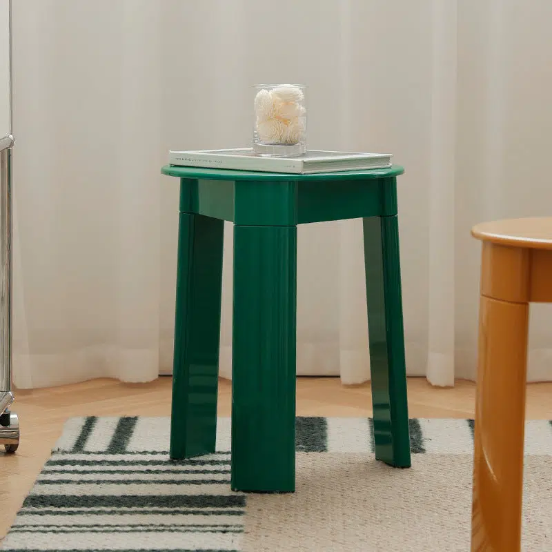 01-44cf21ed-cc75-4b8f-ac35-96f6c500b247.jpg Contemporary Creative Round Rectangular Triangle Base Plastic ABS Low Stool For Living Room - Image 1