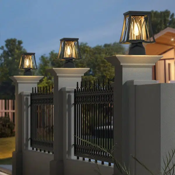 Modern Simplicity Solar Waterproof Stainless Steel Glass Column LED Landscape Lighting Outdoor Light For Garden - Image 5