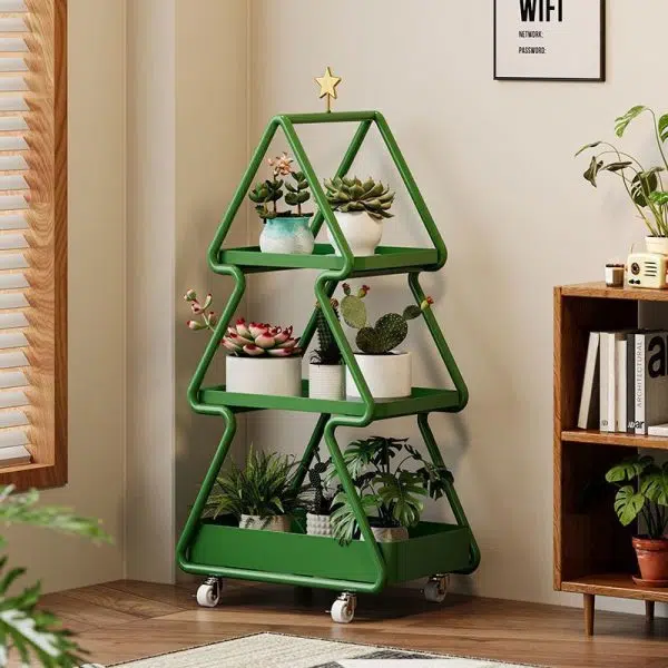 Contemporary Creative Christmas Tree Iron End Table 3-Tier For Living Room - Image 14