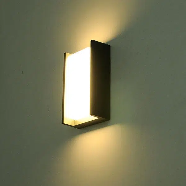 Minimalist Outdoor Square PC LED Patio Waterproof Wall Sconce Lamp - Image 12