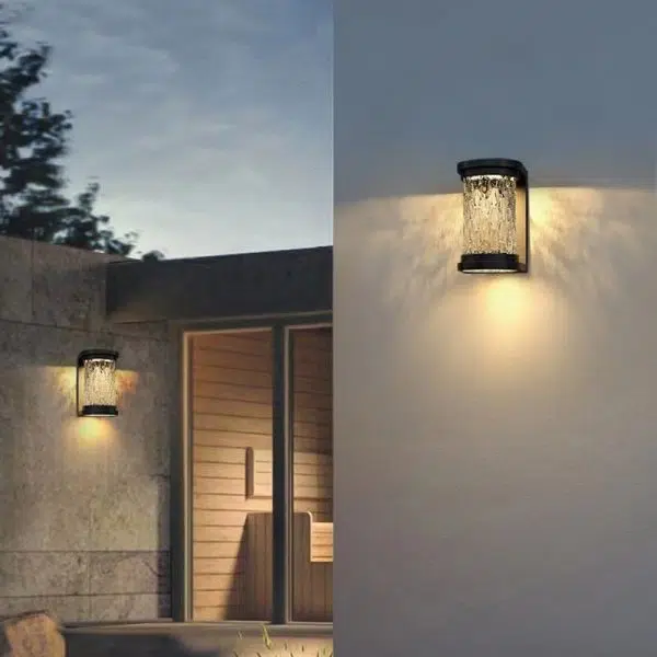 Modern Minimalist Solar Cylinder Stainless Steel Glass LED Outdoor Wall Light For Garden - Image 7