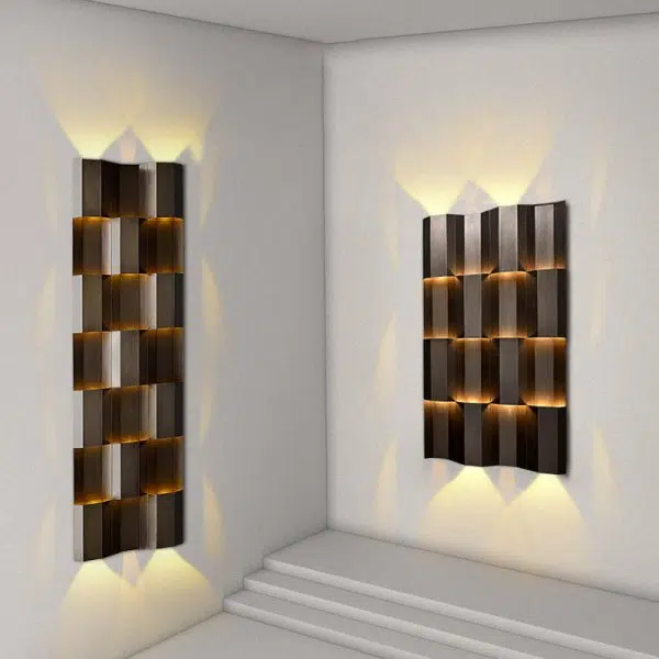 Contemporary Retro Waterproof Aluminum Rectangular LED Wall Sconce Lamp For Outdoor Patio - Image 14