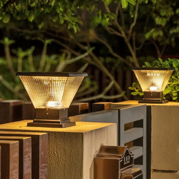 Contemporary Industrial Aluminum Acrylic Round Waterproof LED Outdoor Post Light For Garden - Image 9