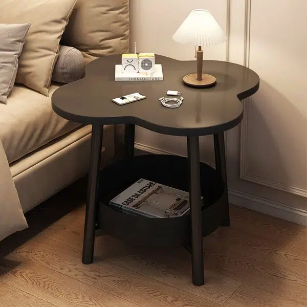 Contemporary Creative Floral Clover Iron End Table Storage Basket For Living Room - Image 14