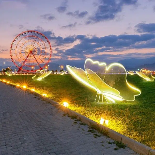 Modern Art Deco Waterproof Fiberglass Butterfly LED Landscape Lighting Outdoor Light For Garden - Image 17