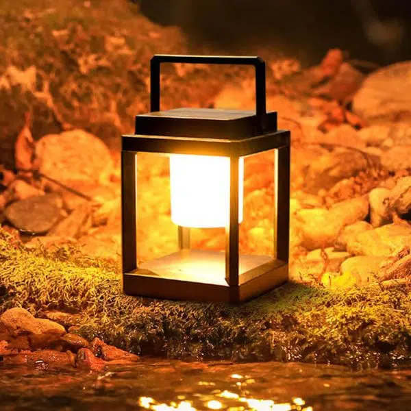 Outdoor Solar Camping Square Portable Cage LED Camping Landscape Light - Image 2