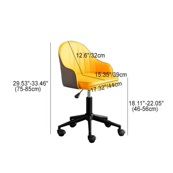 Modern Simplicity Leather Sponge Stainless Steel SGS Desk Chair Backrest Movable For Home Office - Image 6