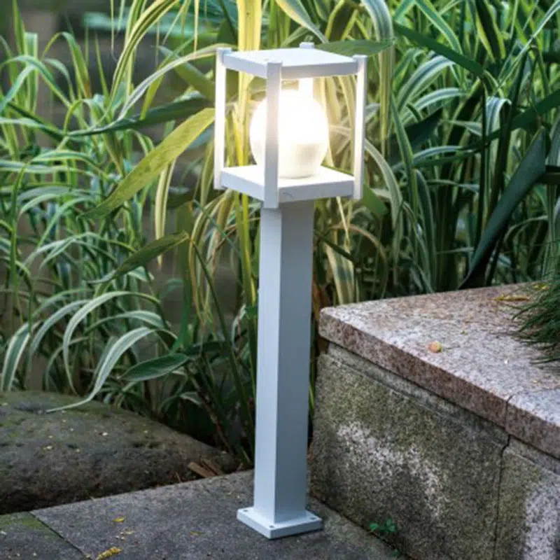 01-e5c6f8e5-57dd-43aa-bb88-dec26a35e7da.jpg Outdoor Waterproof White Square Cage LED Patio Lawn Landscape Light - Image 1