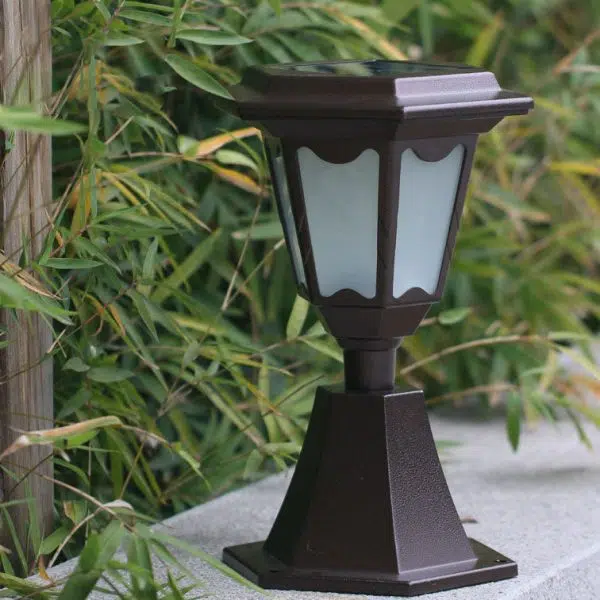 Solar Outdoor Hexagonal Post Head Light LED Garden Landscape Light - Image 3