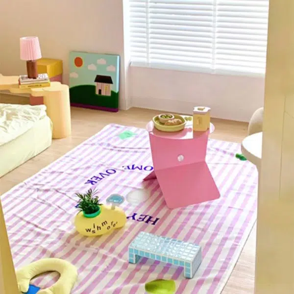 Contemporary Creative Round Square Metal End Table 1-Tier For Living Room - Image 7