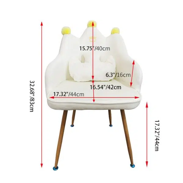 Contemporary Simplicity Curved Iron Fabric Wood Chair Backrest Armrest For Living Room - Image 4