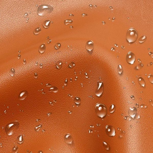 Contemporary Scandinavian Leather Carbon Steel Sponge Square Vein Lines Dining Chair Backrest For Dining Room - Image 7