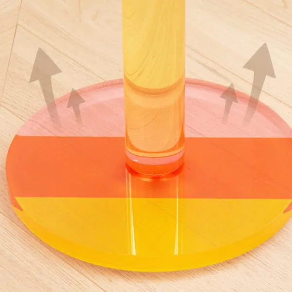 Contemporary Creative Round Column Marble Acrylic End Table 1-Tier For Living Room - Image 8