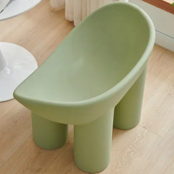 Contemporary Creative Oval Plastic Chair Backrest Armrest For Living Room - Image 5