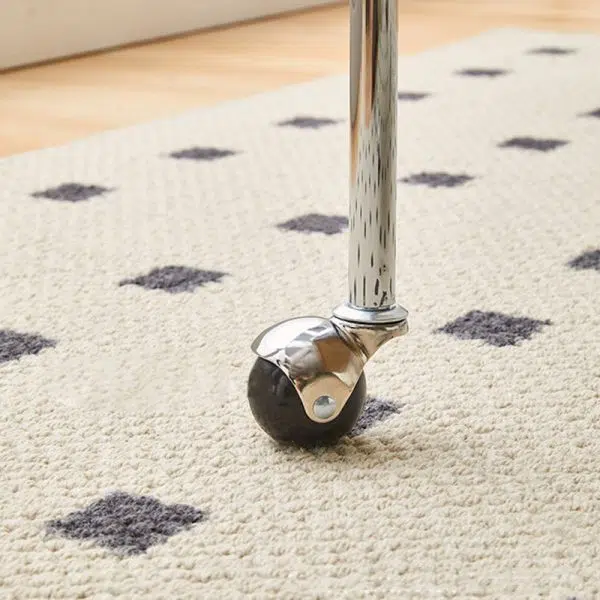 Contemporary Nordic Rectangular Checkered Upholstered Corduroy Leather Stainless Steel Accent Chair For Living Room - Image 10