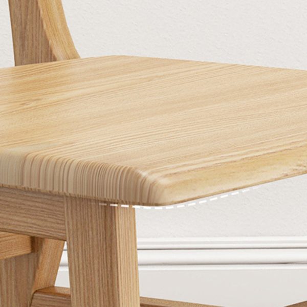 Contemporary Nordic Wood Sponge Square Elliptical Dining Chair Backrest For Dining Room - Image 8