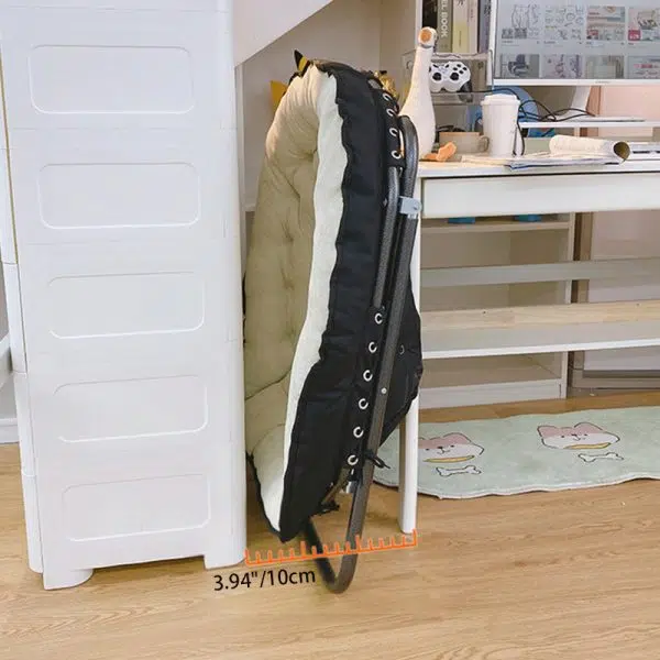 Modern Minimalist Square Fabric Steel Chair Backrest Armrest For Living Room - Image 6