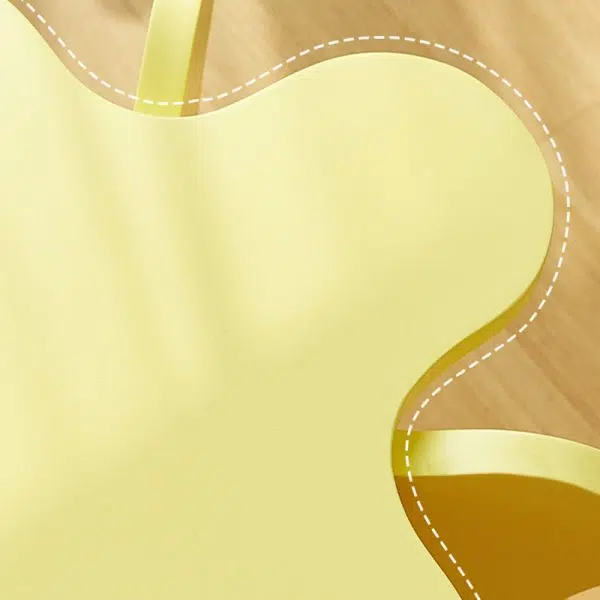 Contemporary Creative Wave Petal Wooden Fiberboard End Table For Living Room - Image 6