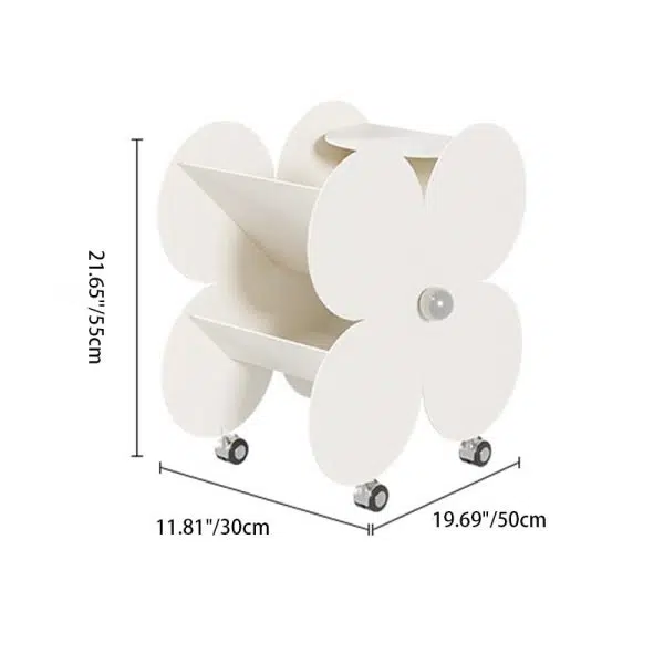 Contemporary Creative Flower Iron End Table 2-Tier For Living Room - Image 4