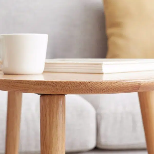 Contemporary Japanese Oval Wood Side Table 1-Tier For Living Room - Image 7