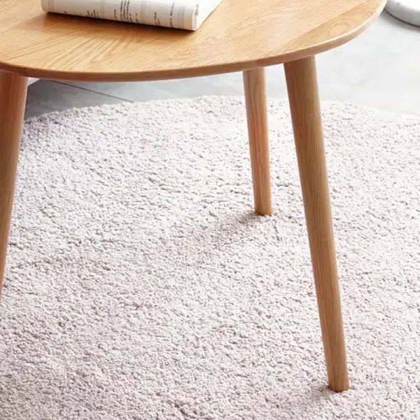 Contemporary Japanese Oval Wood Side Table 1-Tier For Living Room - Image 6