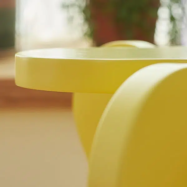 Contemporary Creative Wave Petal Wooden Fiberboard End Table For Living Room - Image 7