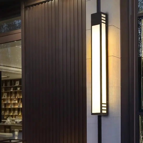 Contemporary Simplicity Stainless Steel Acrylic Column LED Waterproof Wall Sconce Lamp For Outdoor Patio - Image 8