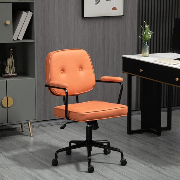 Contemporary Scandinavian Fabric Wood Sponge SGS Steel Nylon Square Desk Chair Backrest Armrest Adjustable For Home Office - Image 3