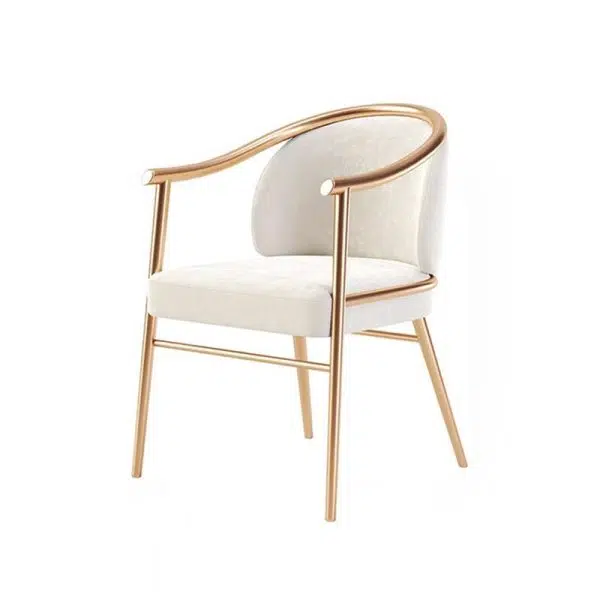 Contemporary Luxury Rectangular Iron Velvet Chair Backrest Armrest For Living Room - Image 11