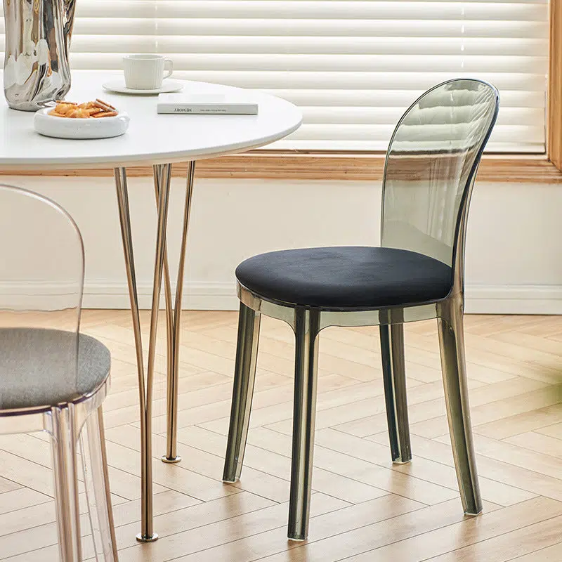 02-119a6252-17b8-4f90-8394-a86c5b8f521b.jpg Contemporary Scandinavian Curved Plastic Fabric Chair Backrest Armless For Living Room - Image 1