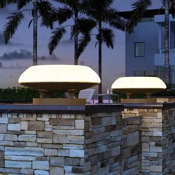 Modern Simplicity Solar Waterproof Stainless Steel PE Round Spaceship LED Landscape Lighting Outdoor Light For Outdoor Patio - Image 3