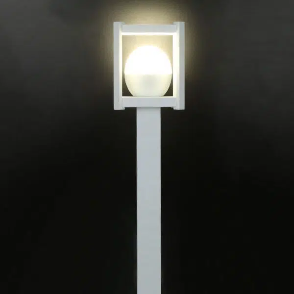 Outdoor Waterproof White Square Cage LED Patio Lawn Landscape Light - Image 10