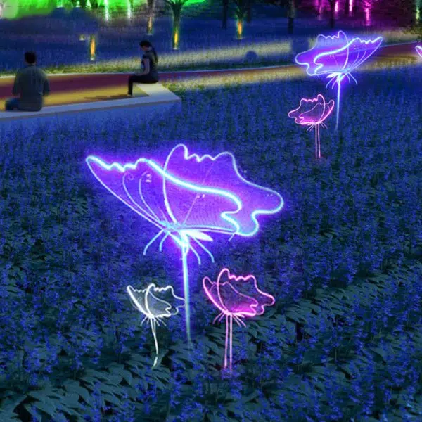 Modern Art Deco Waterproof Fiberglass Butterfly LED Landscape Lighting Outdoor Light For Garden - Image 12