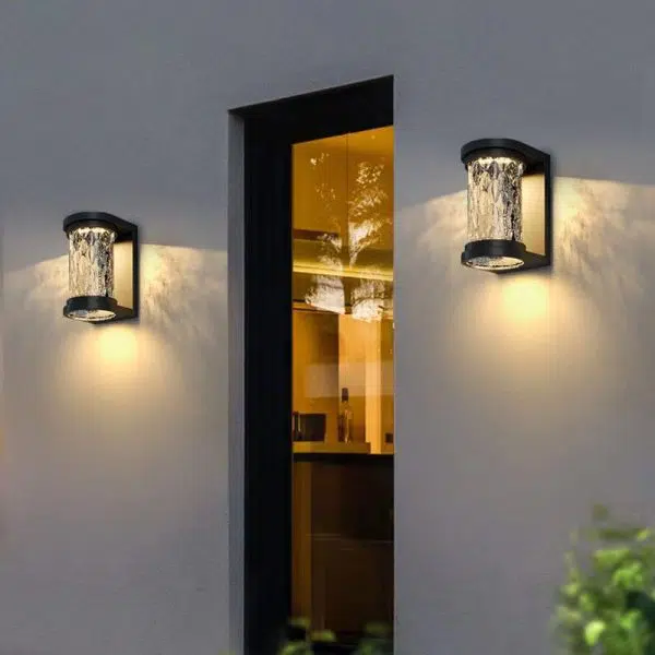 Modern Minimalist Solar Cylinder Stainless Steel Glass LED Outdoor Wall Light For Garden - Image 8