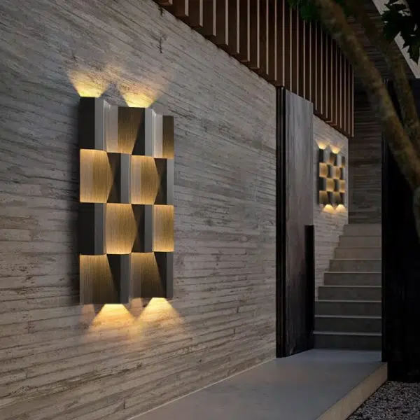 Contemporary Retro Waterproof Aluminum Rectangular LED Wall Sconce Lamp For Outdoor Patio - Image 15