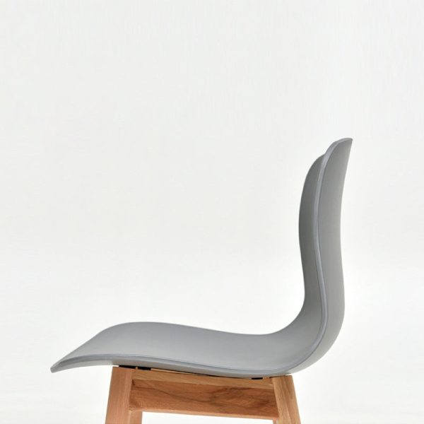 Contemporary Nordic Curved Square PP Wood Dining Chair Backrest For Dining Room - Image 7