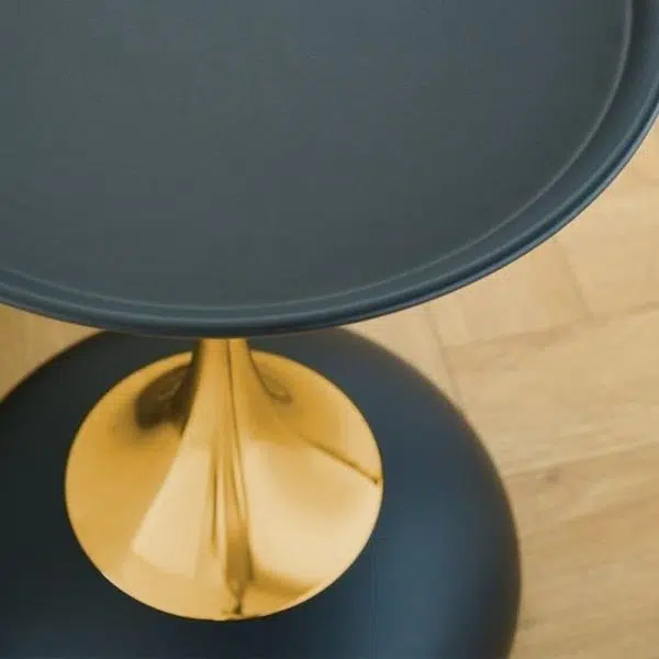 Contemporary Creative Round Steel End Table 1-Tier For Living Room - Image 6