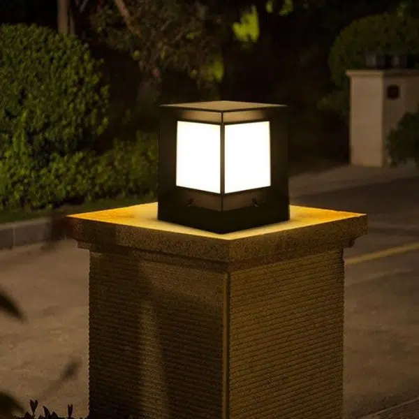 Modern Simple Solar Quadrupole Waterproof Outdoor Garden Column Post Head Light - Image 20