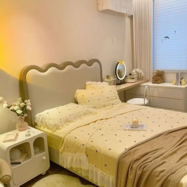 Contemporary Creative Rectangular Wood End Table 1-Drawer For Living Room - Image 7